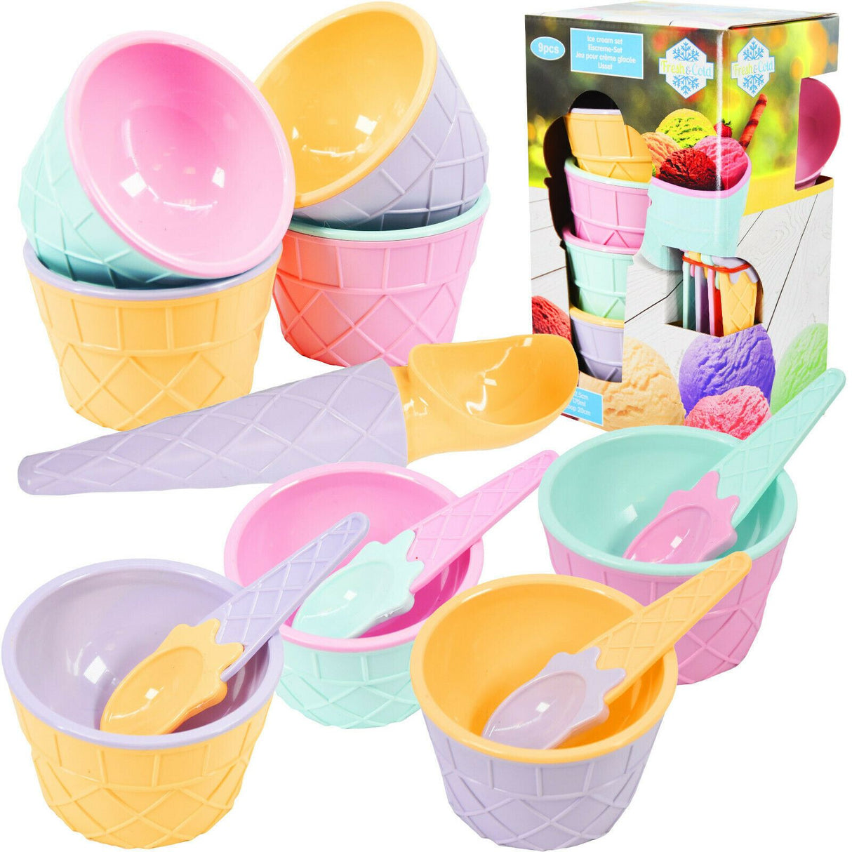 Ice Cream Bowls With Scoops by The Magic Toy Shop - UKBuyZone