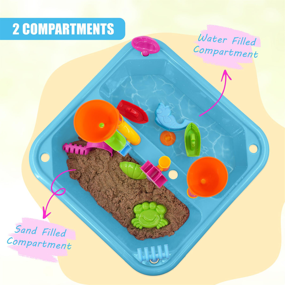 Blue Sand and Water Table Garden Sandpit Play Set