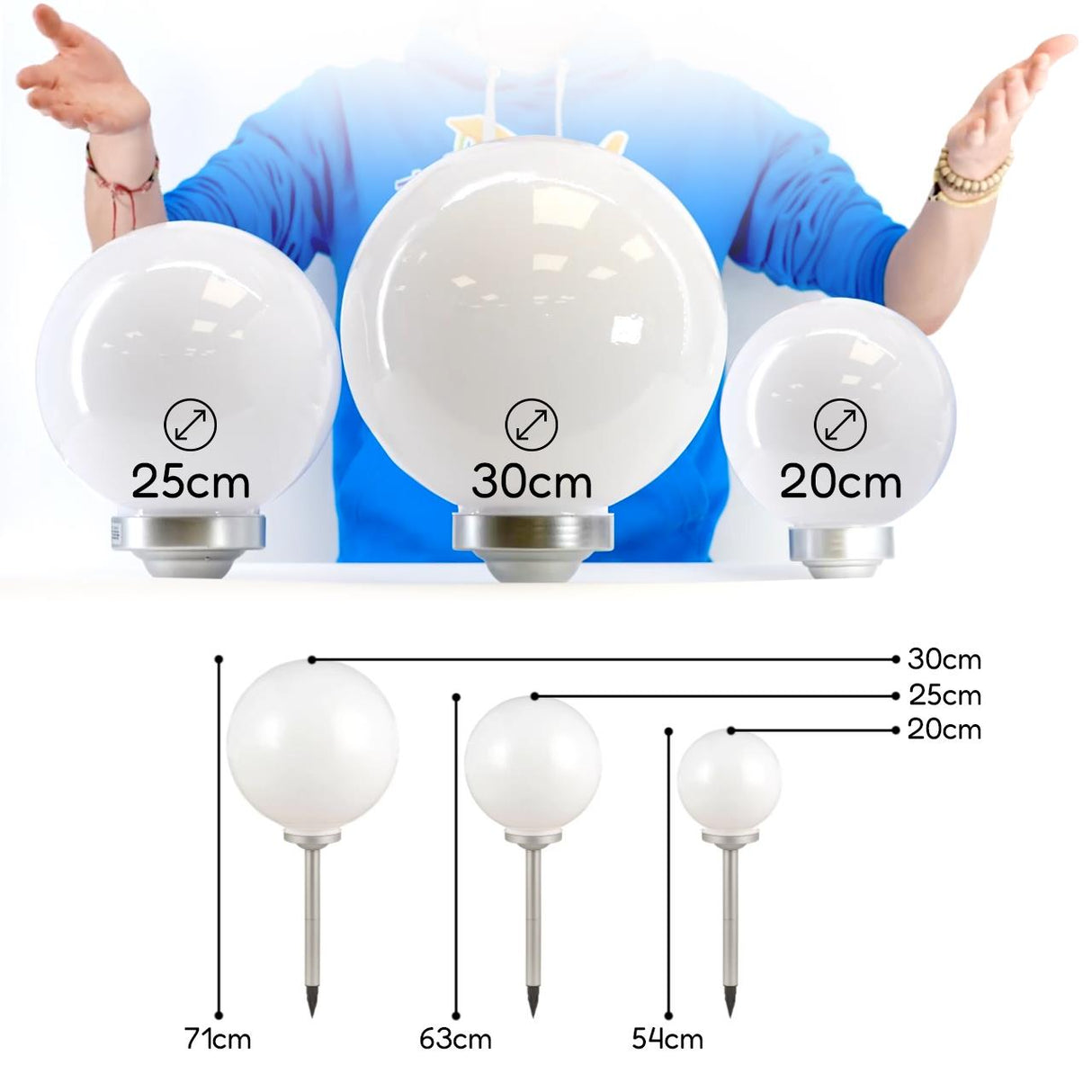 Solar Outdoor Garden Globe Light by GEEZY - UKBuyZone