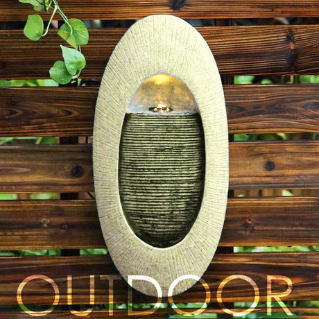 Wall Design Water Feature Outdoor With LED by GEEZY - UKBuyZone