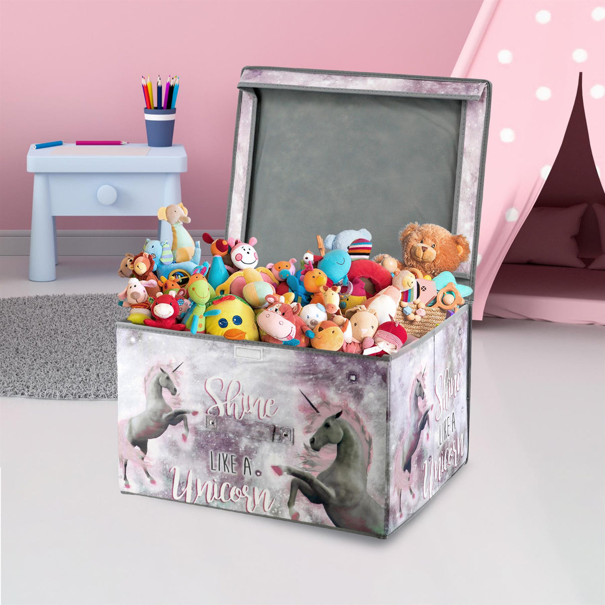 Unicorns Large Storage Box by The Magic Toy Shop - UKBuyZone