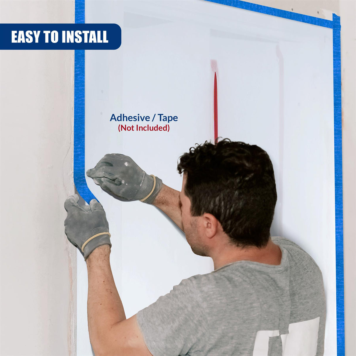 Door Dust Sheet with Zip 220x120cm by GEEZY - UKBuyZone