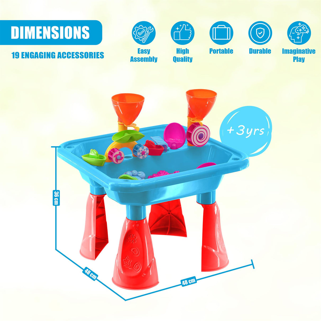 Blue Sand and Water Table Garden Sandpit Play Set
