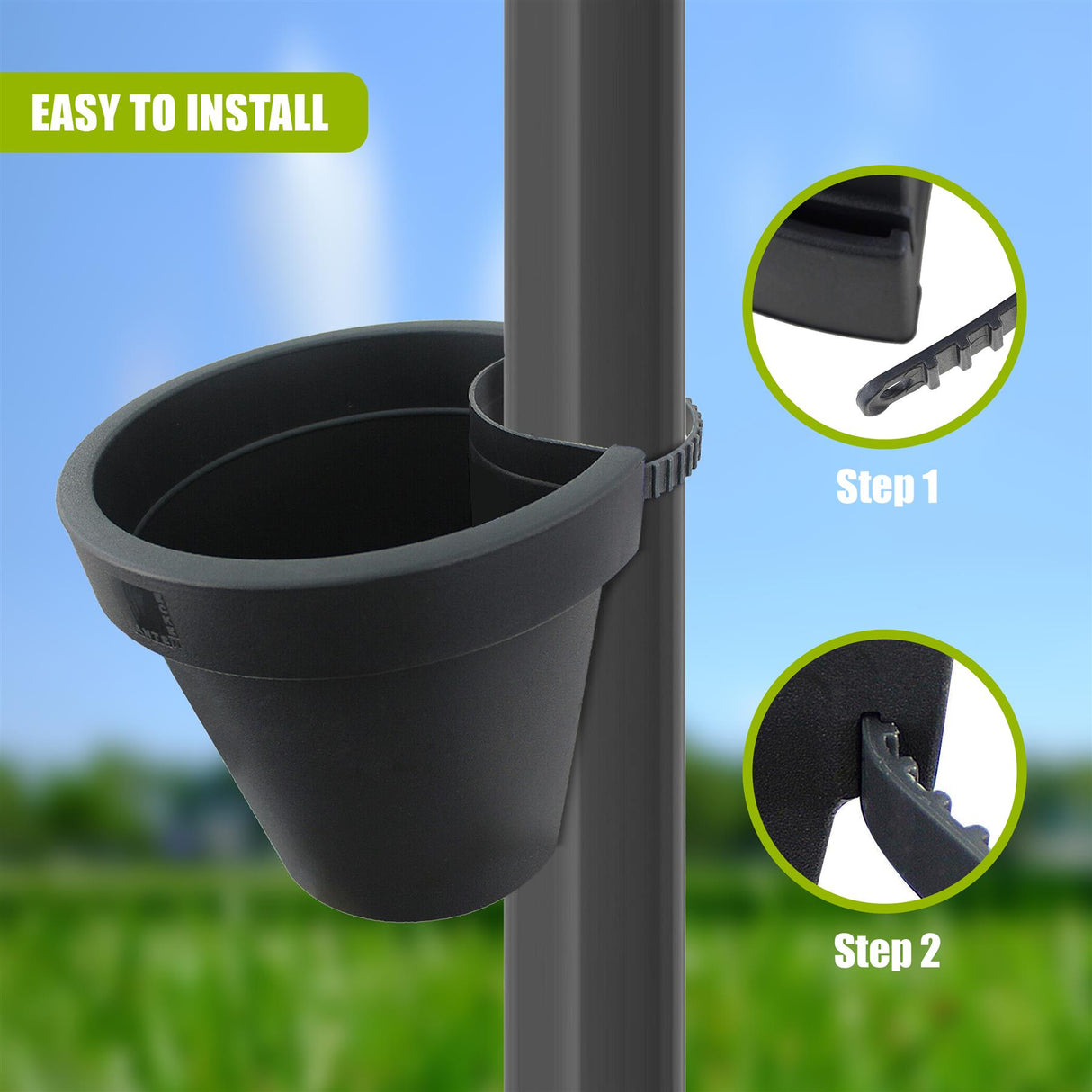 Black Drainpipe Planter by GEEZY - UKBuyZone