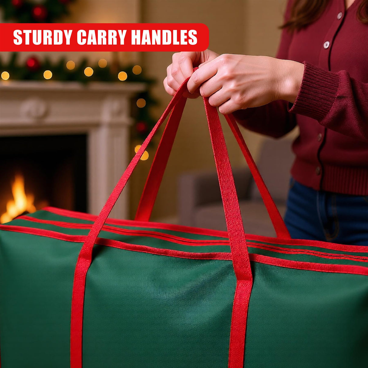 Christmas Wrapping Paper Storage Bag