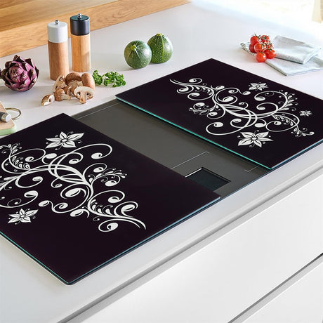 Black Glass Cutting Boards by Geezy - UKBuyZone