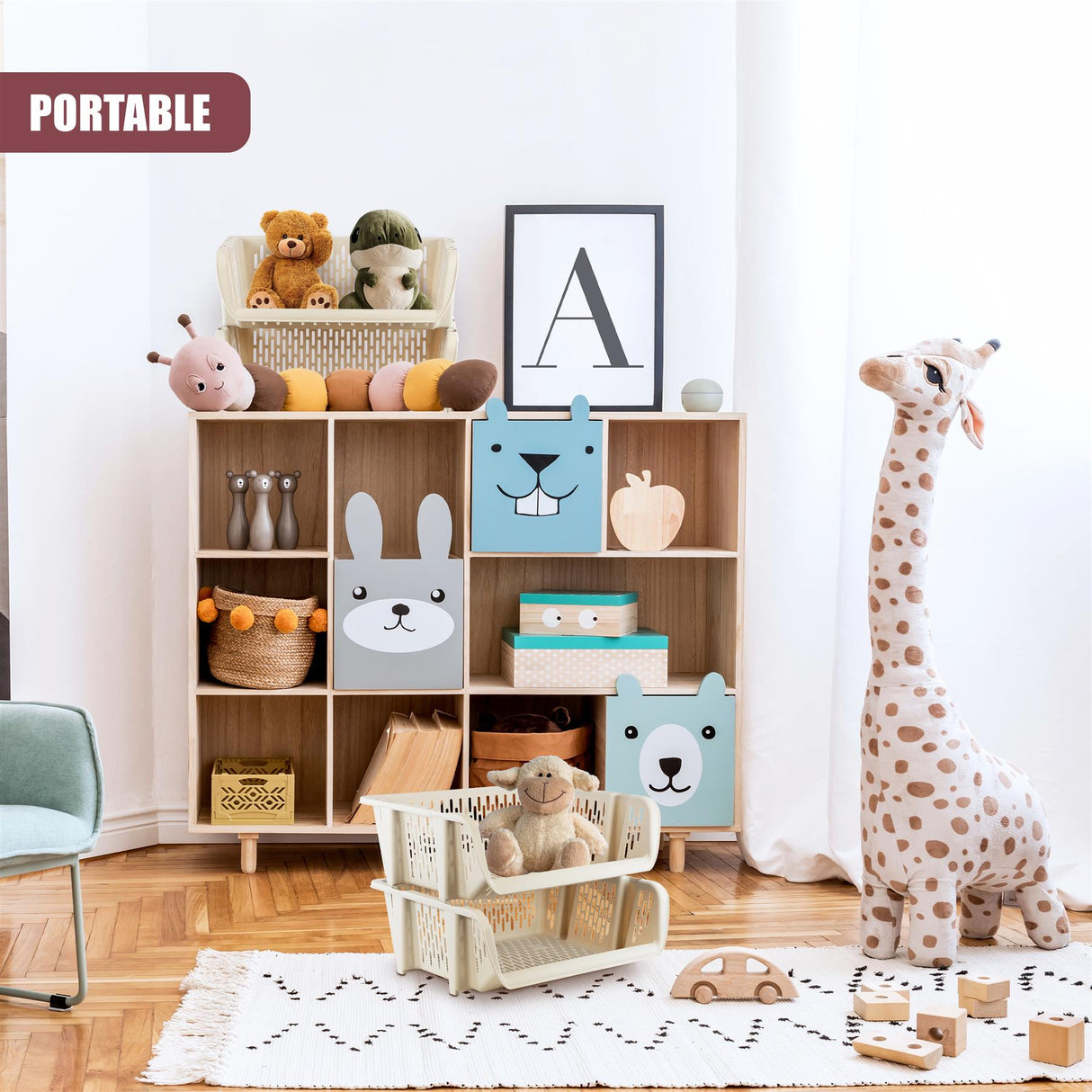 Stackable Storage Baskets Set of 4 by GEEZY - UKBuyZone