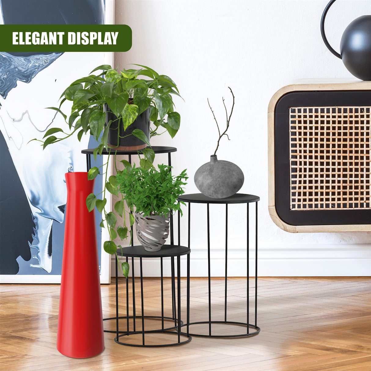 Indoor Plant Stands Set of 3 by GEEZY - UKBuyZone