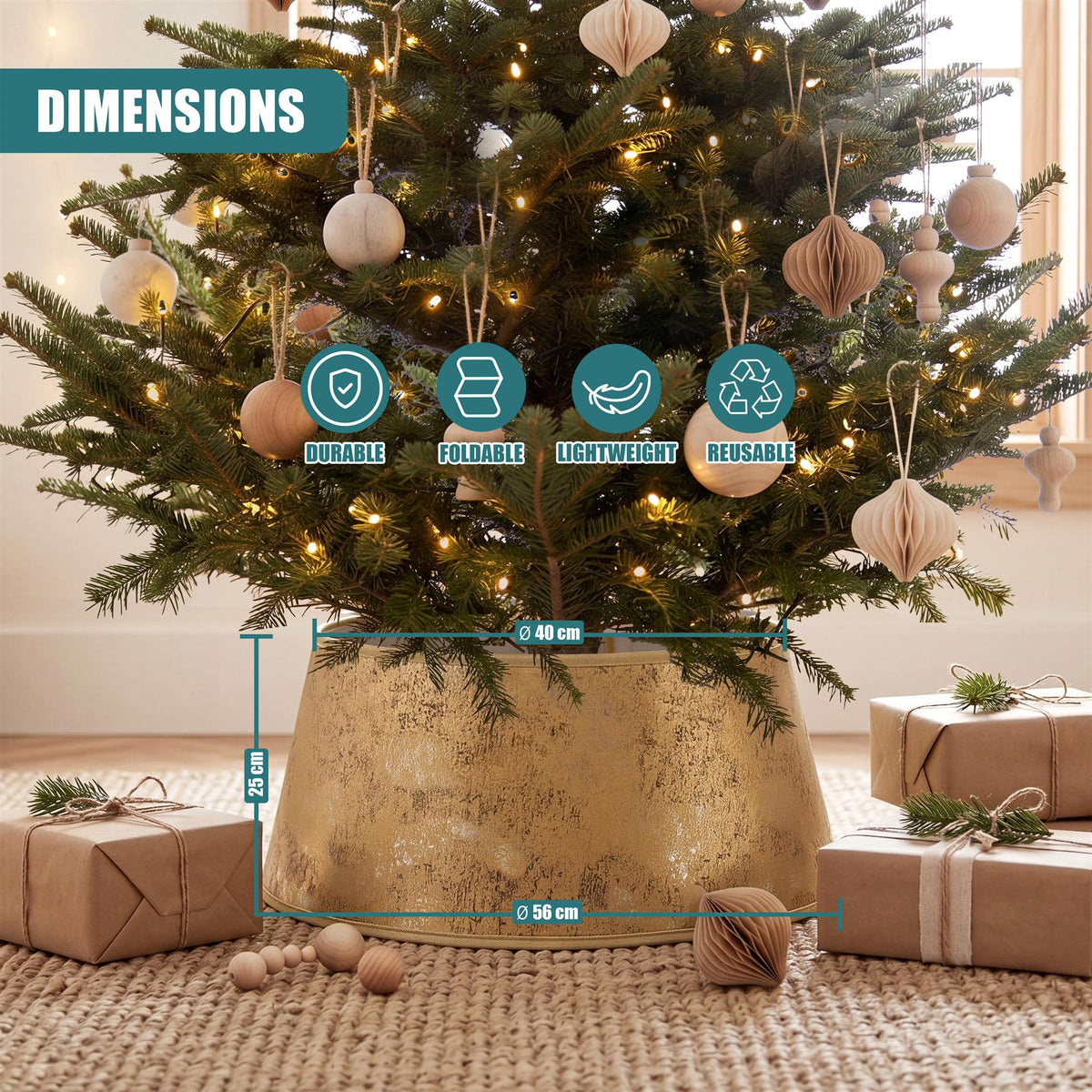 Mocha Christmas Tree Skirt 56cm