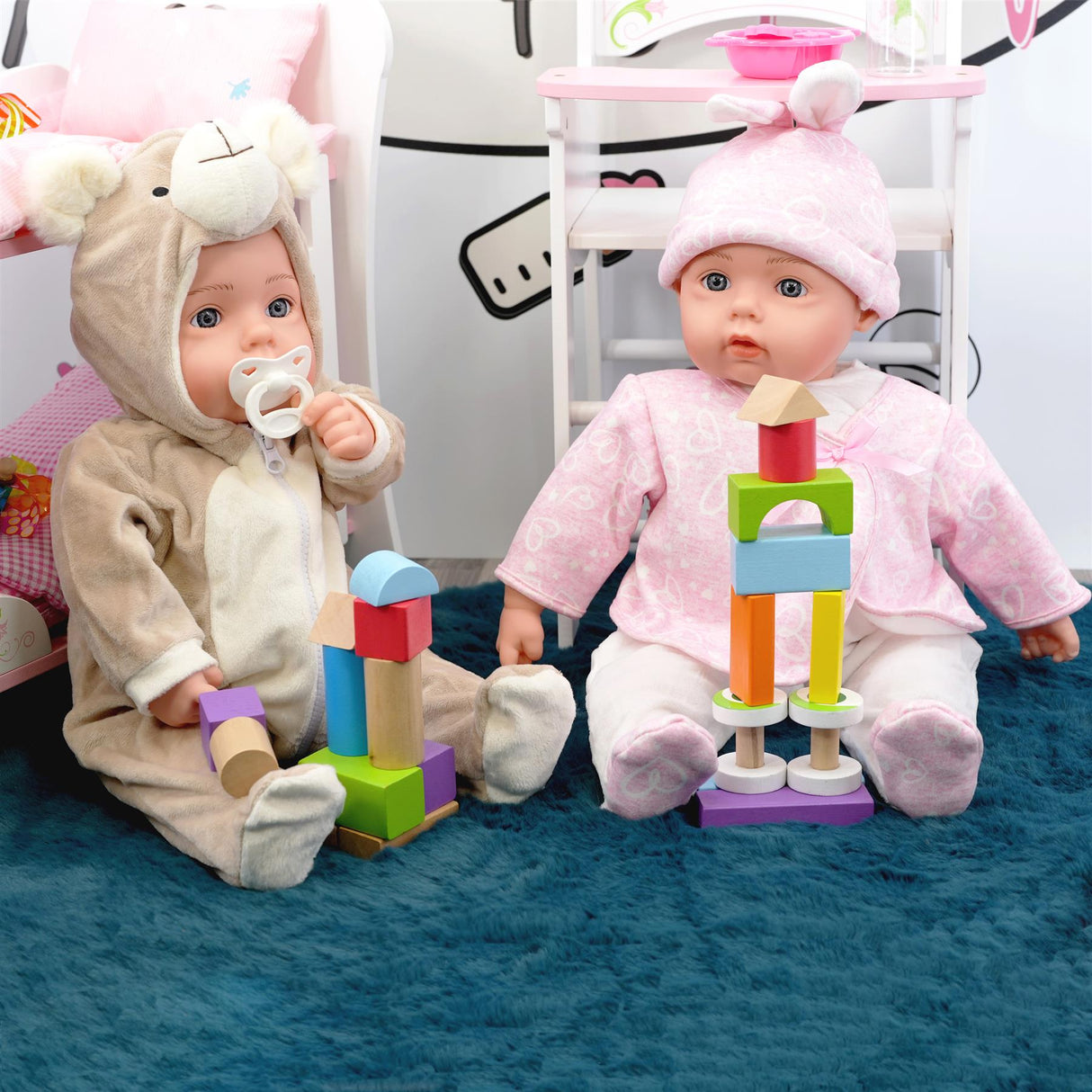 BiBi Outfits - Set of Two Clothes (Bear & Pink Bunny) (50 cm / 20") by BiBi Doll - UKBuyZone