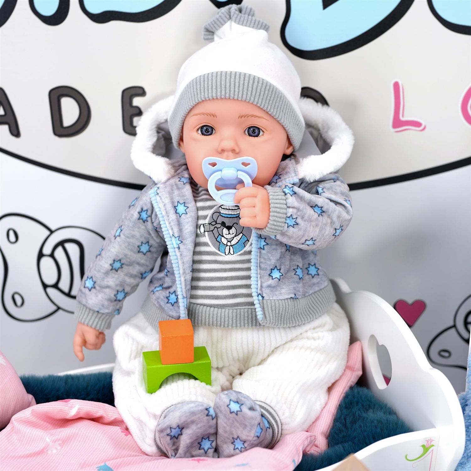 BiBi Baby Doll "Navy" (Sleepy Boy) (50 cm / 20") by BiBi Doll - UKBuyZone