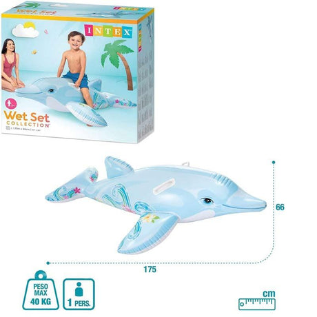 Dolphin Ride On Swimming Pool Float by Intex - UKBuyZone