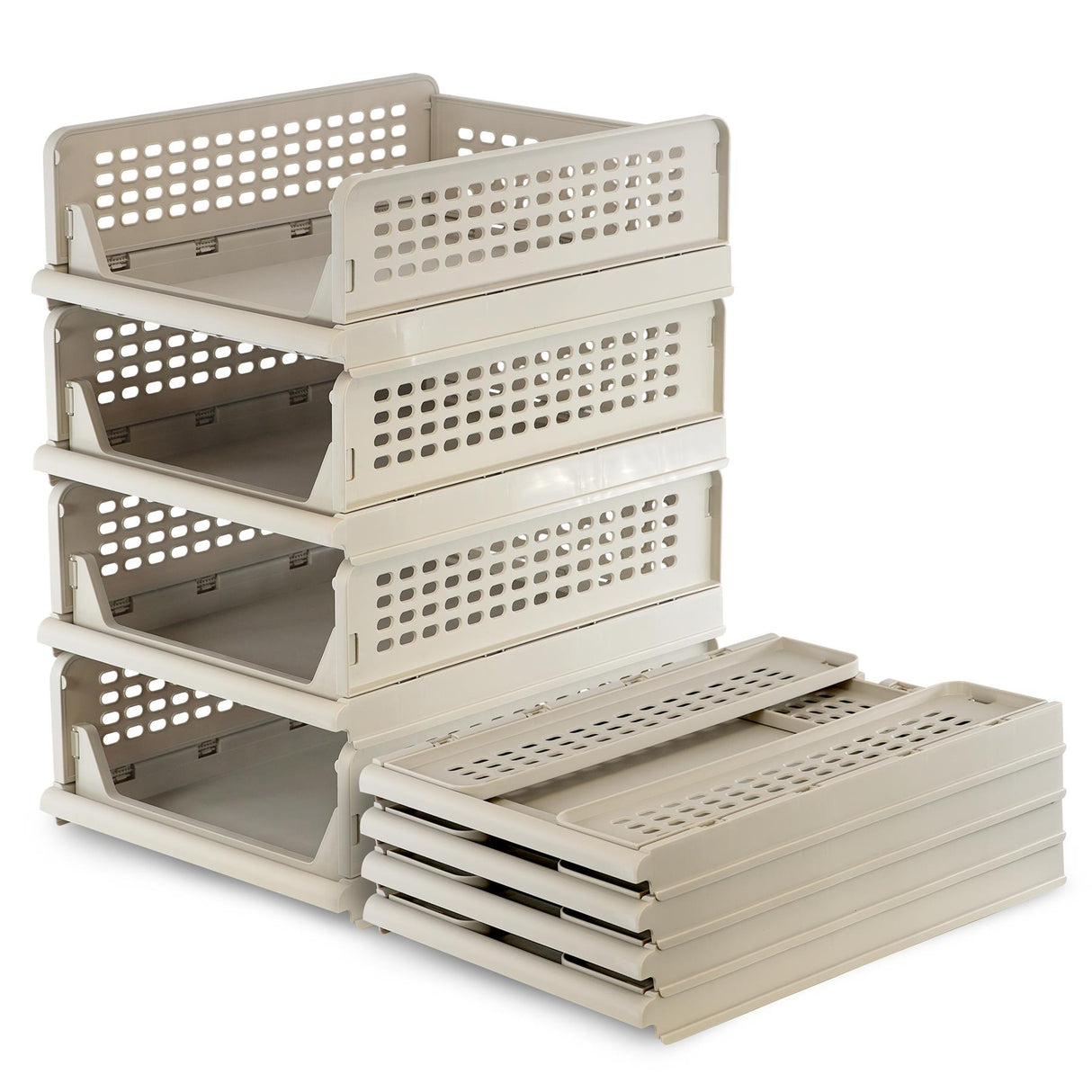 Foldable Shelf Drawers Set of 4 by GEEZY - UKBuyZone