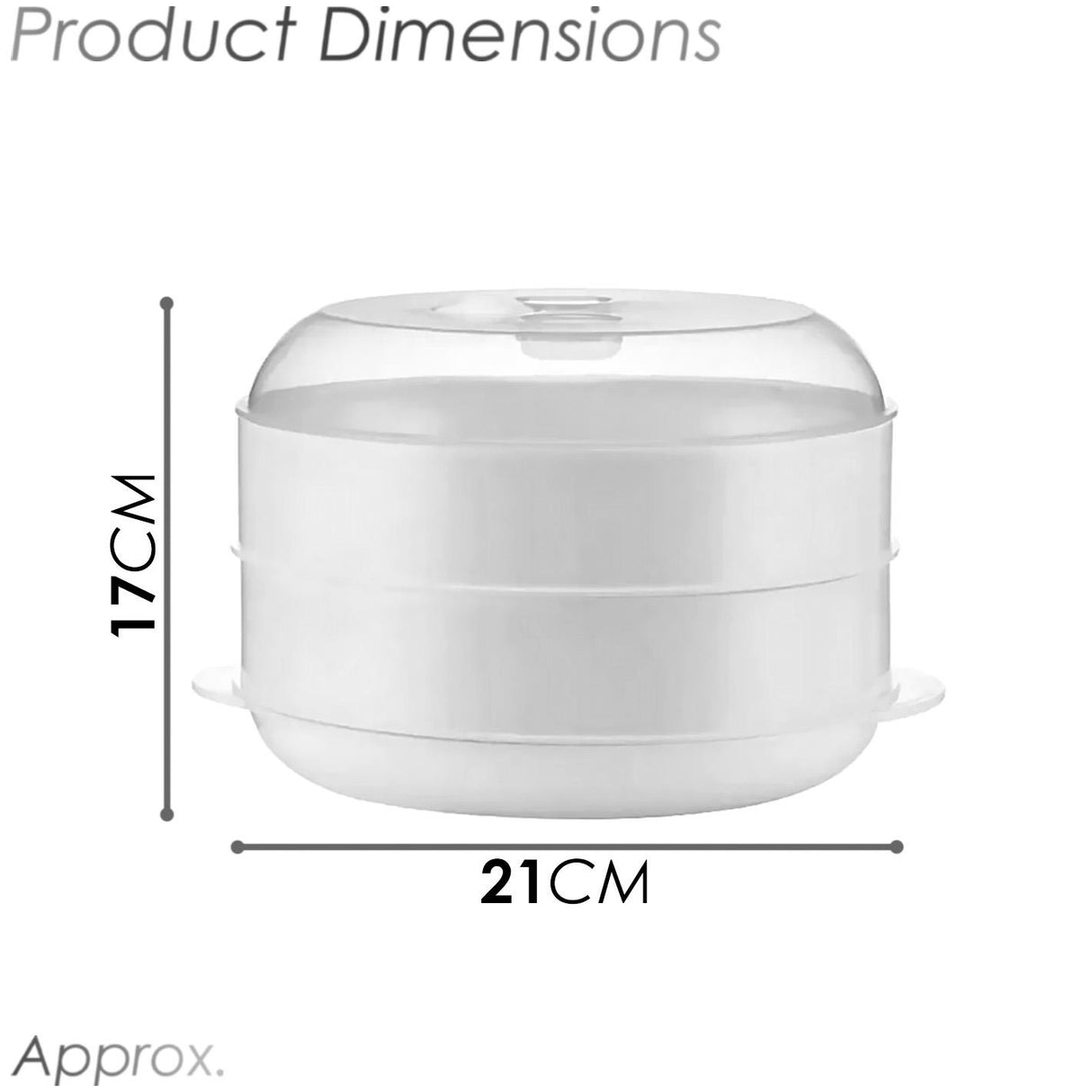 2 Tier Microwave Steamer Healthy Cooker BPA Free by GEEZY - UKBuyZone