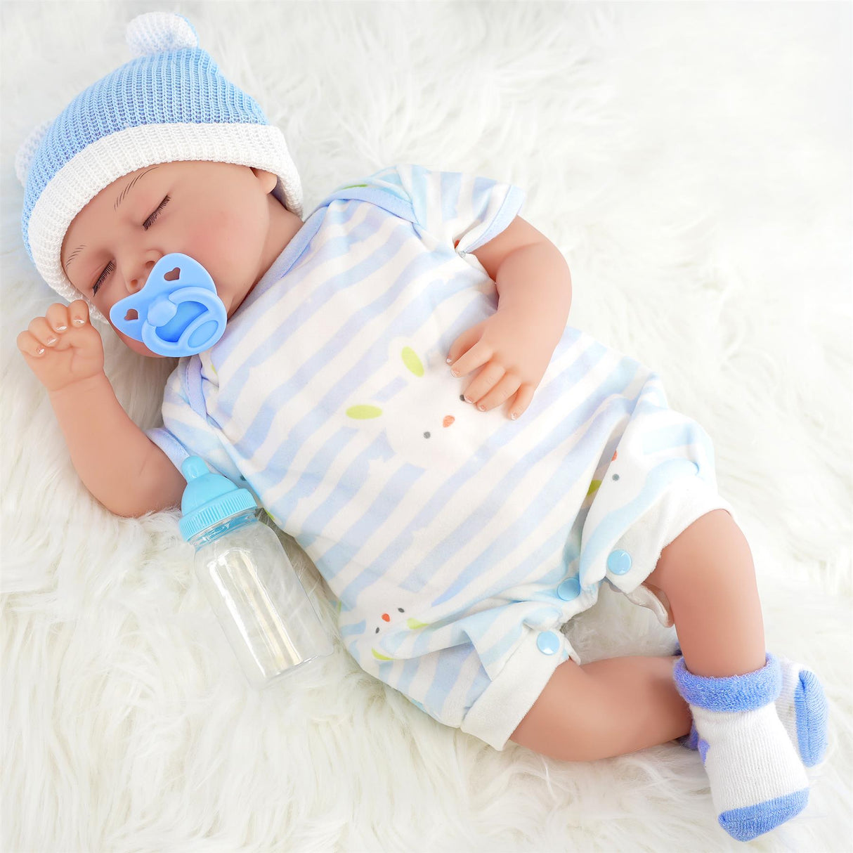 BiBi Doll Reborn Sleeping Boy "Periwinkle" (50 cm / 20") by BiBi Doll - UKBuyZone