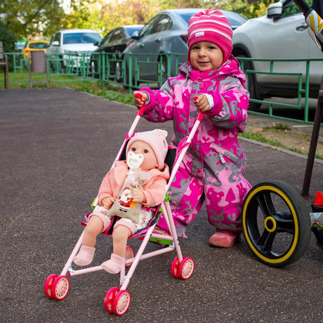Pink Baby Doll Foldable Stroller by BiBi Doll - UKBuyZone