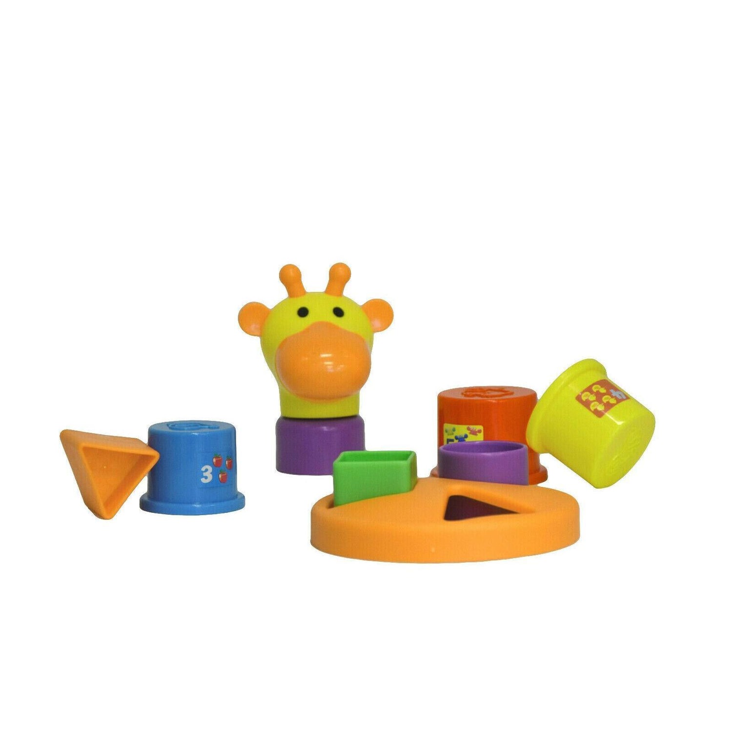 Gerry the Giraffe Shape Sorting Jumbo Stacking Cups by The Magic Toy Shop - UKBuyZone