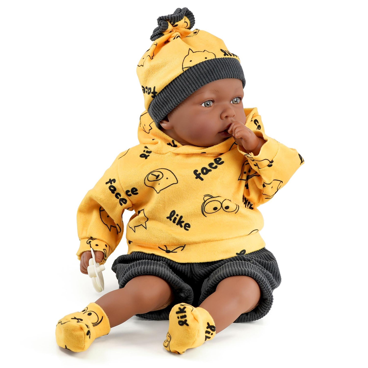 BiBi Black Baby Doll "Jax" (45 cm / 18") by BiBi Doll - UKBuyZone