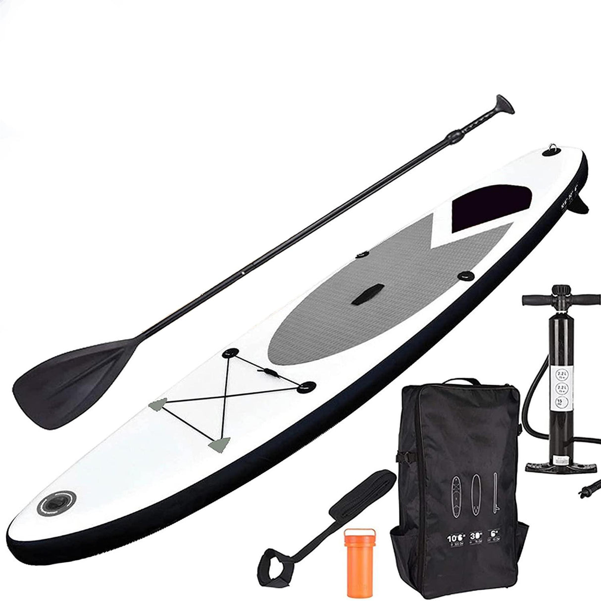 Inflatable SUP Stand Up Paddle Board Grey 320cm by Geezy - UKBuyZone