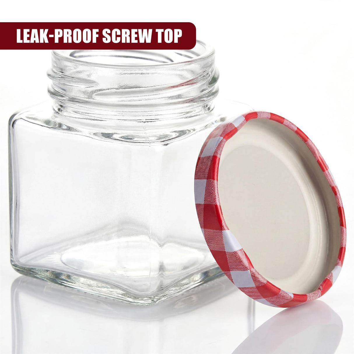 Set of 4 Mini Glass Jars, 75 ml