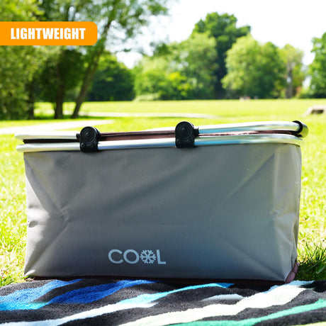 Grey Cooler Basket Bag by Geezy - UKBuyZone