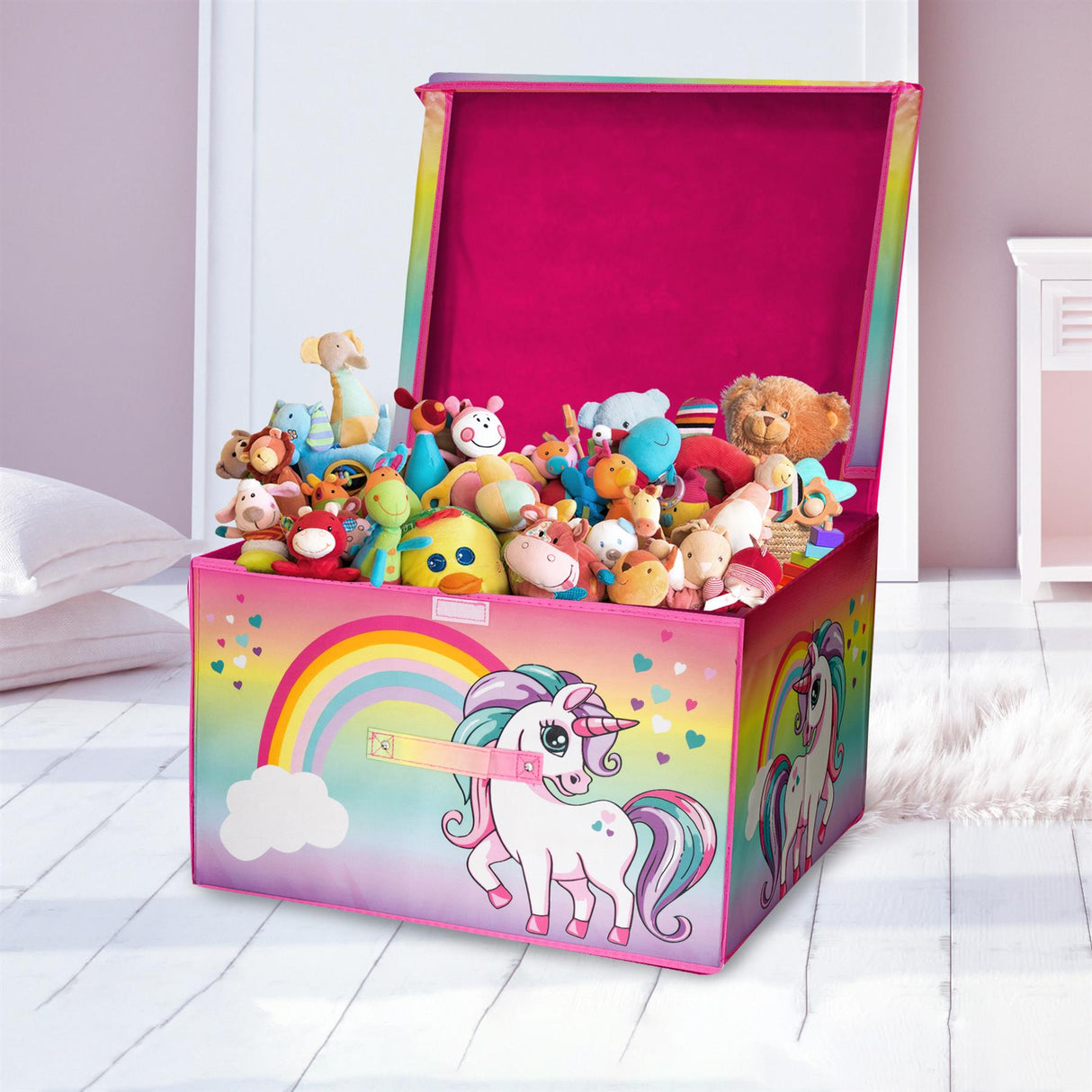 Rainbow Unicorn Storage Box by The Magic Toy Shop - UKBuyZone