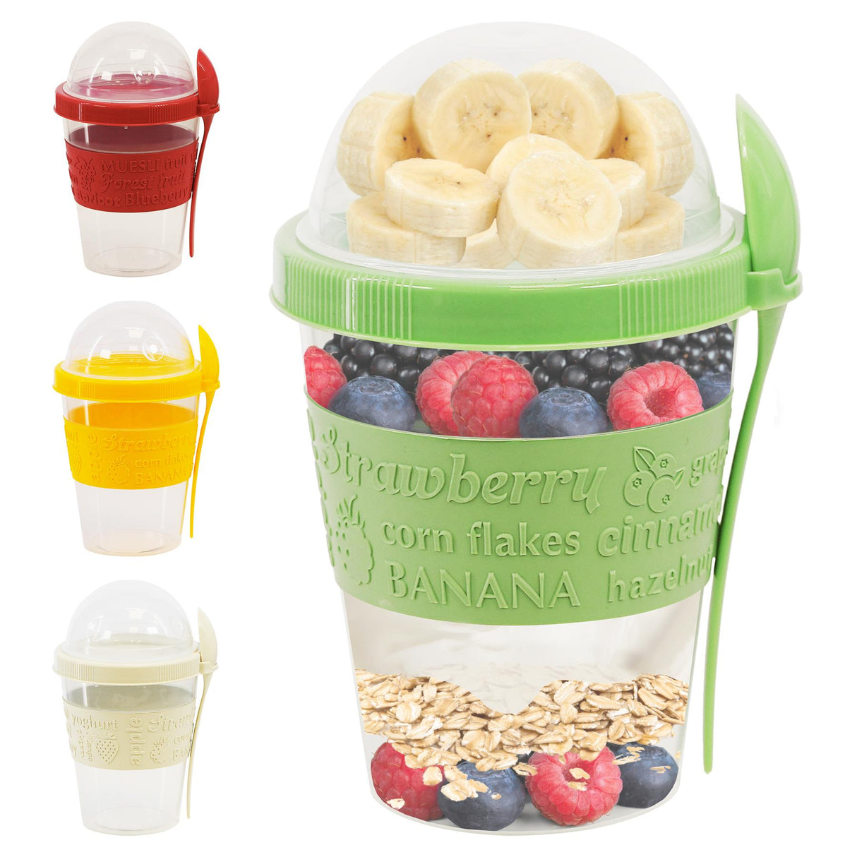 Yogurt Mug with Compartment and Spoon by GEEZY - UKBuyZone
