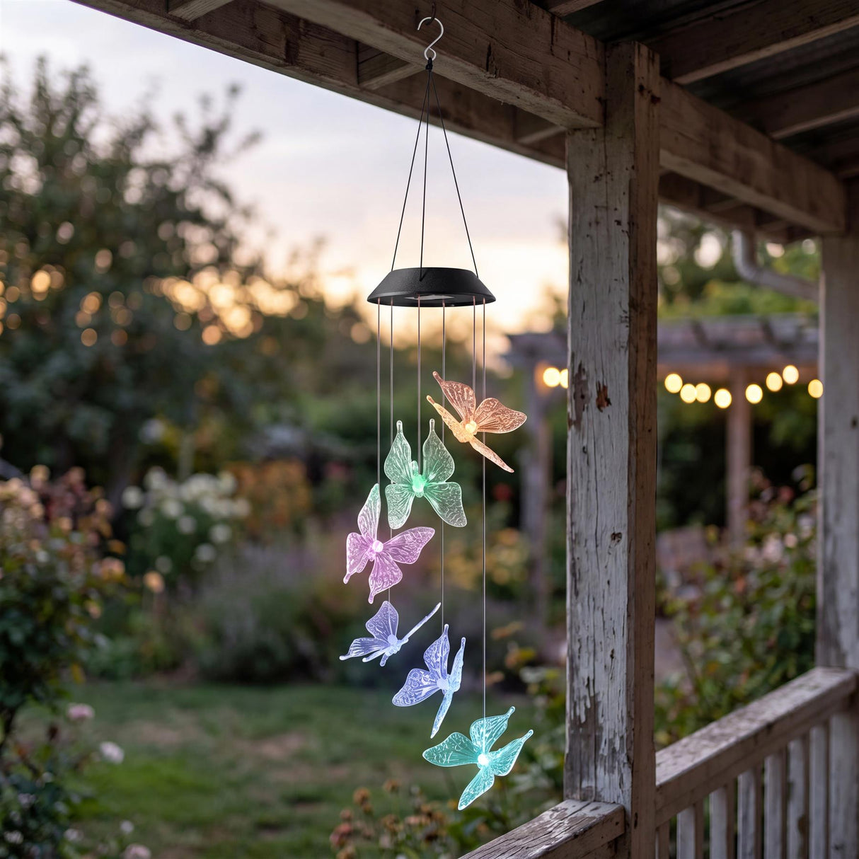 Solar Butterfly LED Wind Chimes