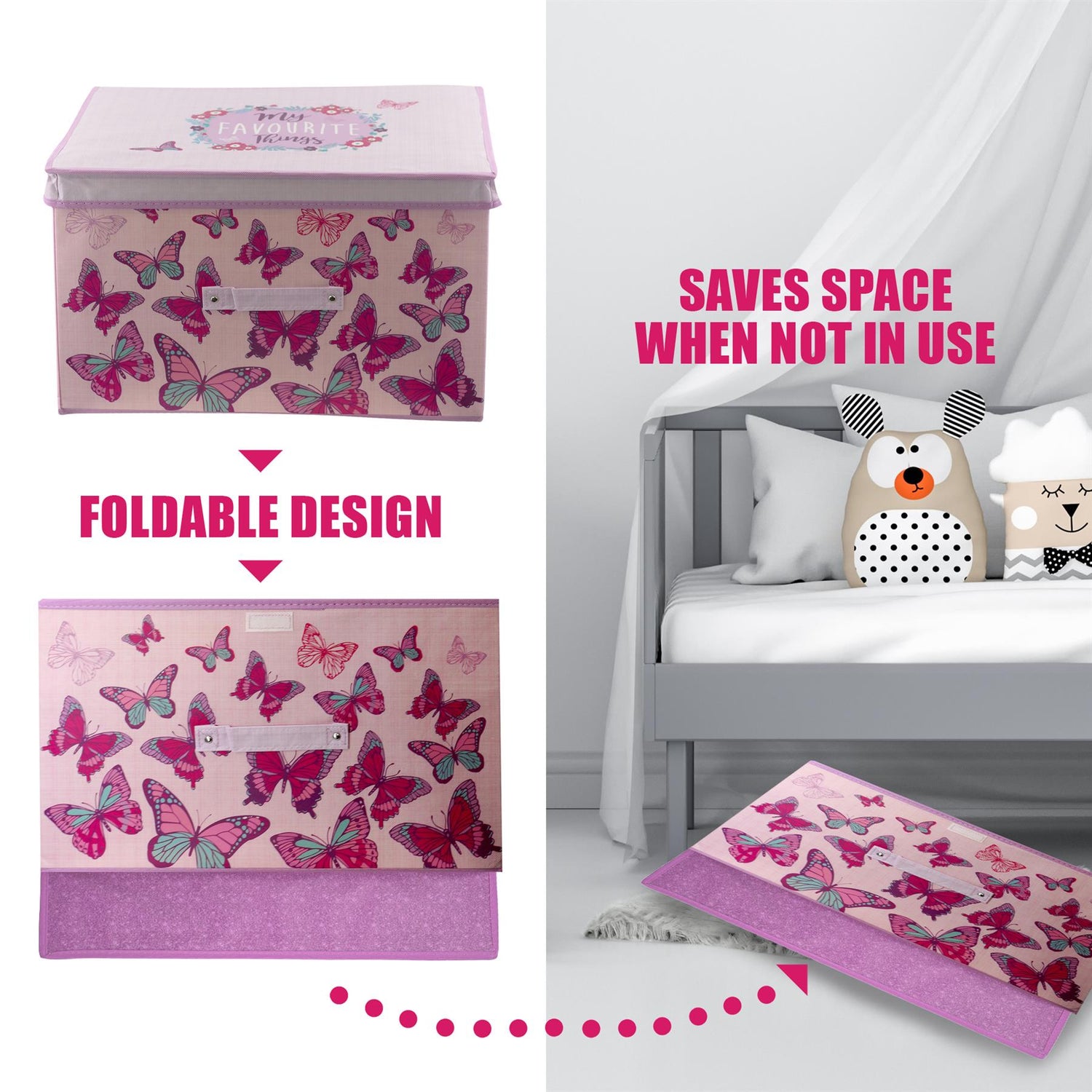 Butterfly Large Storage Box by The Magic Toy Shop - UKBuyZone