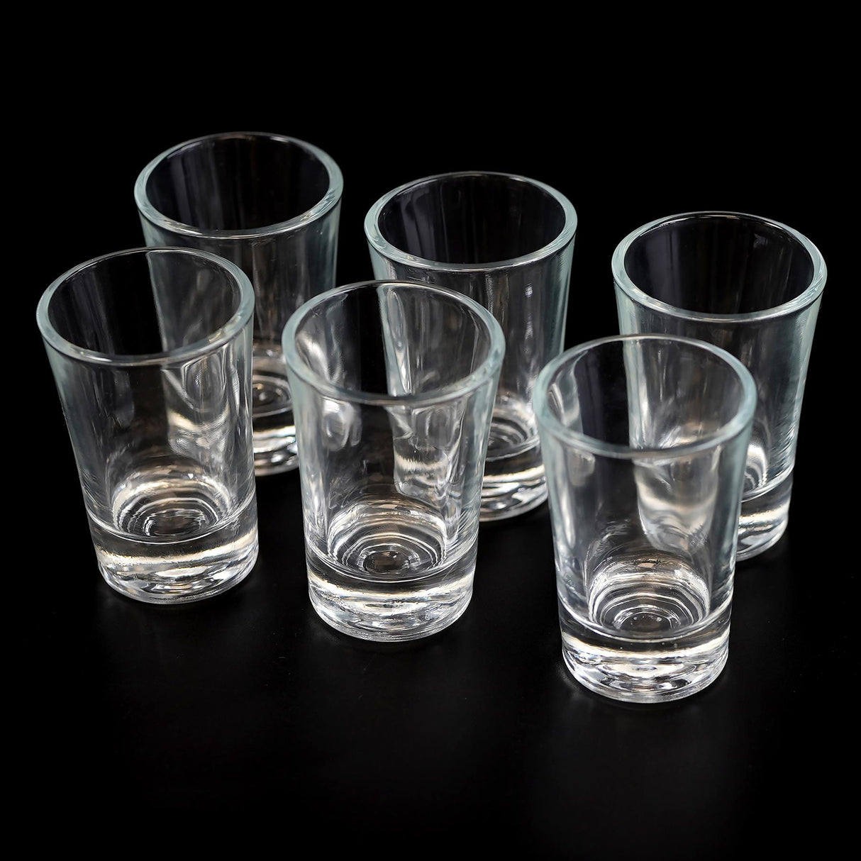 Set of 6 Shot Glasses with Wooden Holder - 40ml by GEEZY - UKBuyZone