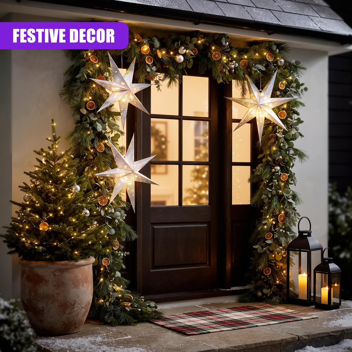 LED Hanging Paper Star 60 cm