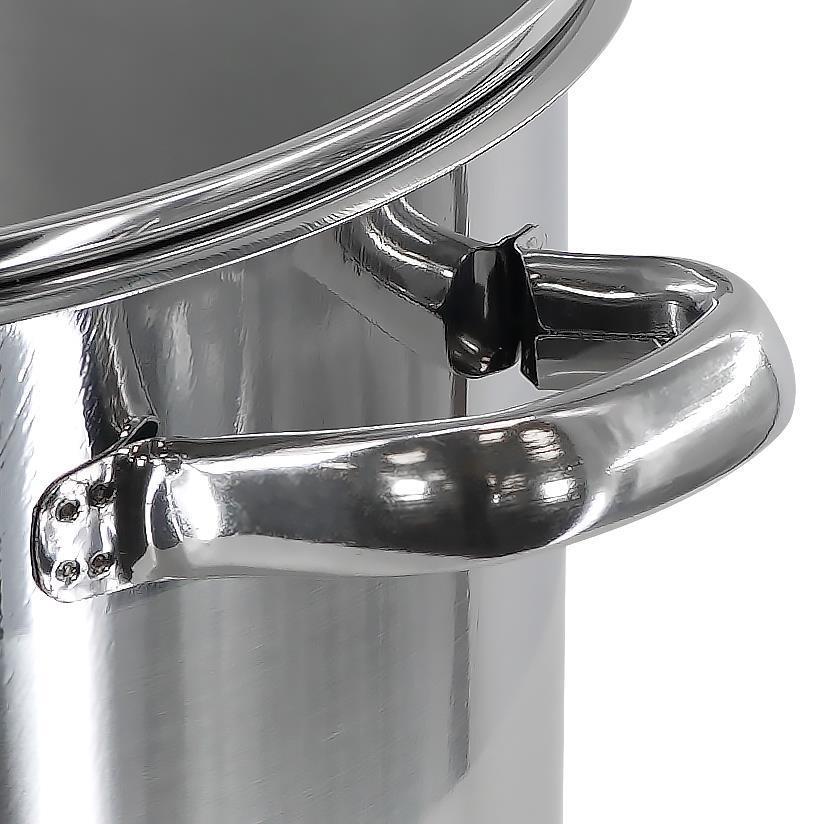 Stainless Steel Stock Pot with Lid 6.5L by GEEZY - UKBuyZone