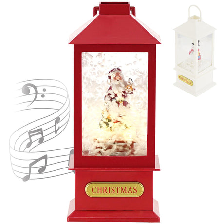 Christmas Lantern With 8 Songs, Light and Snow by The Magic Toy Shop - UKBuyZone