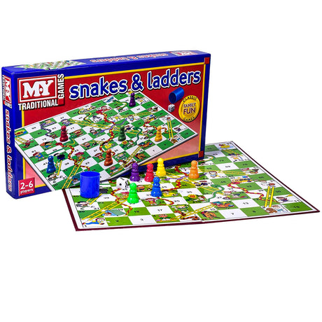 Snakes and Ladders Traditional Board Game by The Magic Toy Shop - UKBuyZone