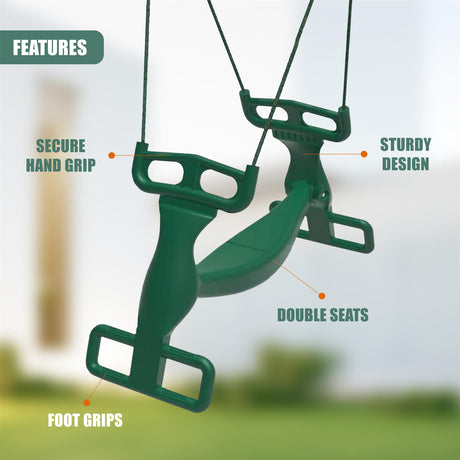 Tandem Swing with Two Seats by The Magic Toy Shop - UKBuyZone