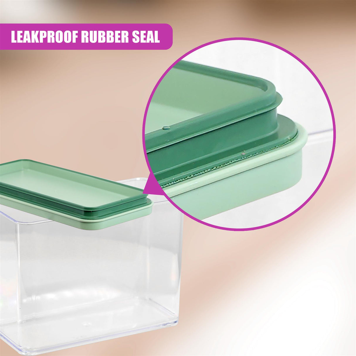 Food Storage Containers Set of 6 by GEEZY - UKBuyZone