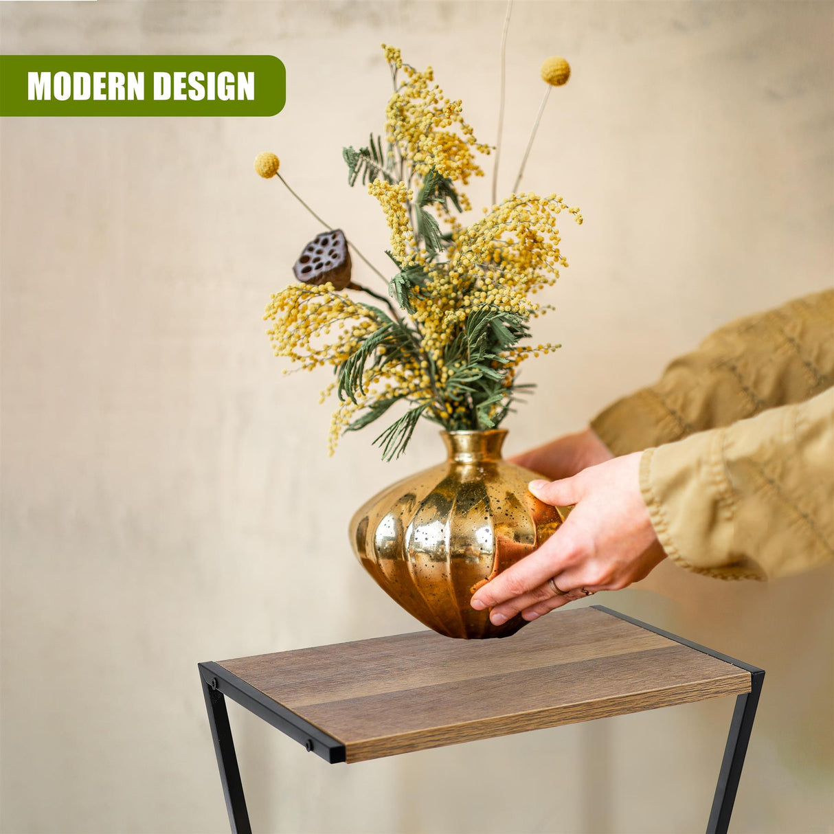 2 Tier Wooden Flower Pot Stand by GEEZY - UKBuyZone