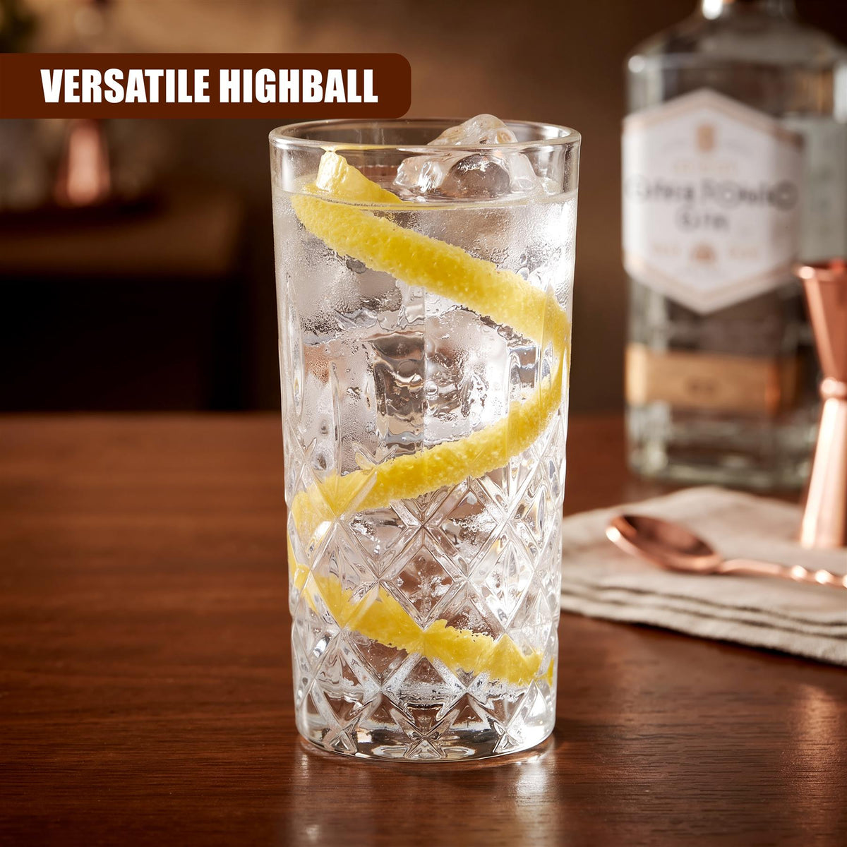 Set of 4 Tall Drinking Glasses