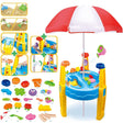 Sand and Water Table with Parasol by The Magic Toy Shop - UKBuyZone