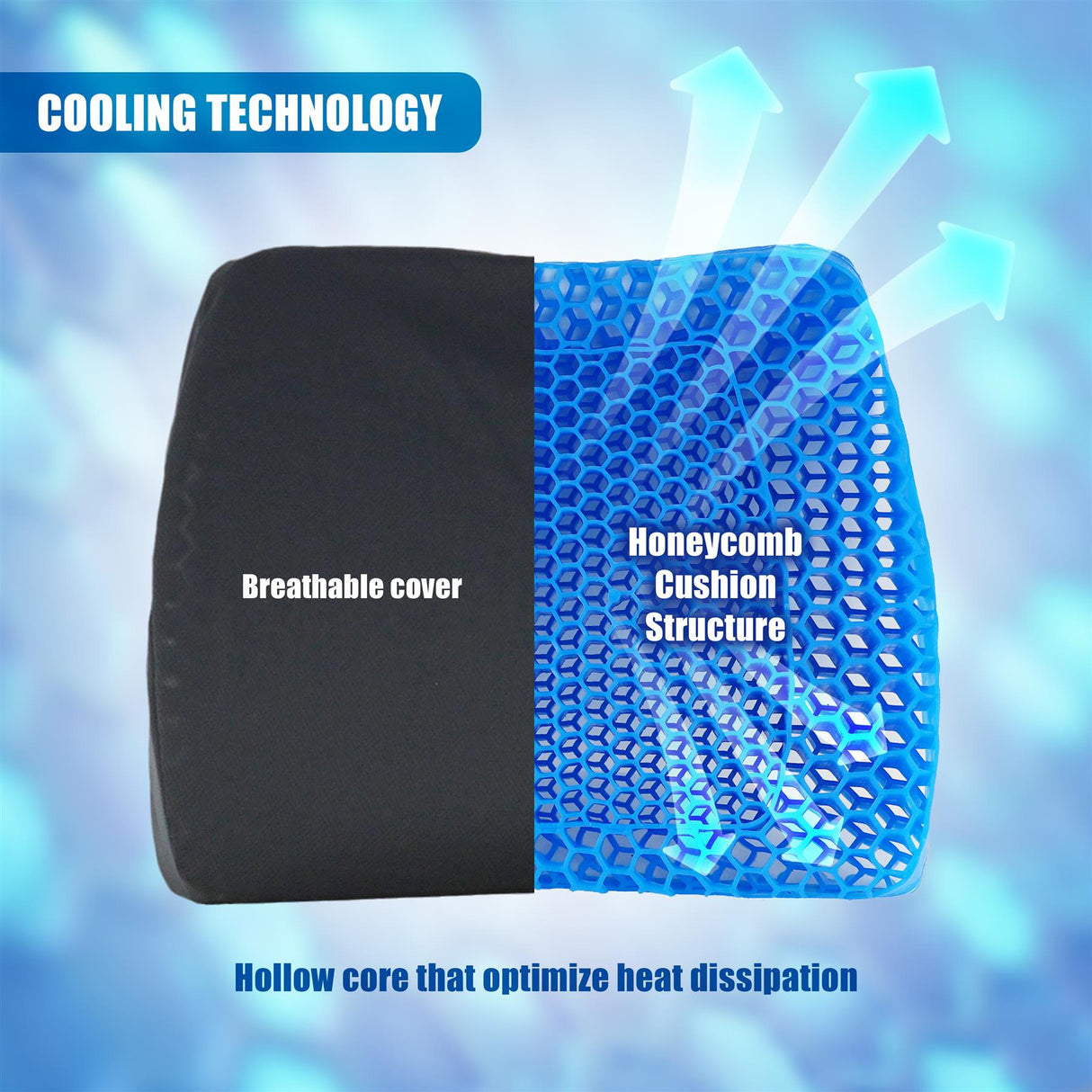 Orthopaedic Gel Seat Cushion by GEEZY - UKBuyZone