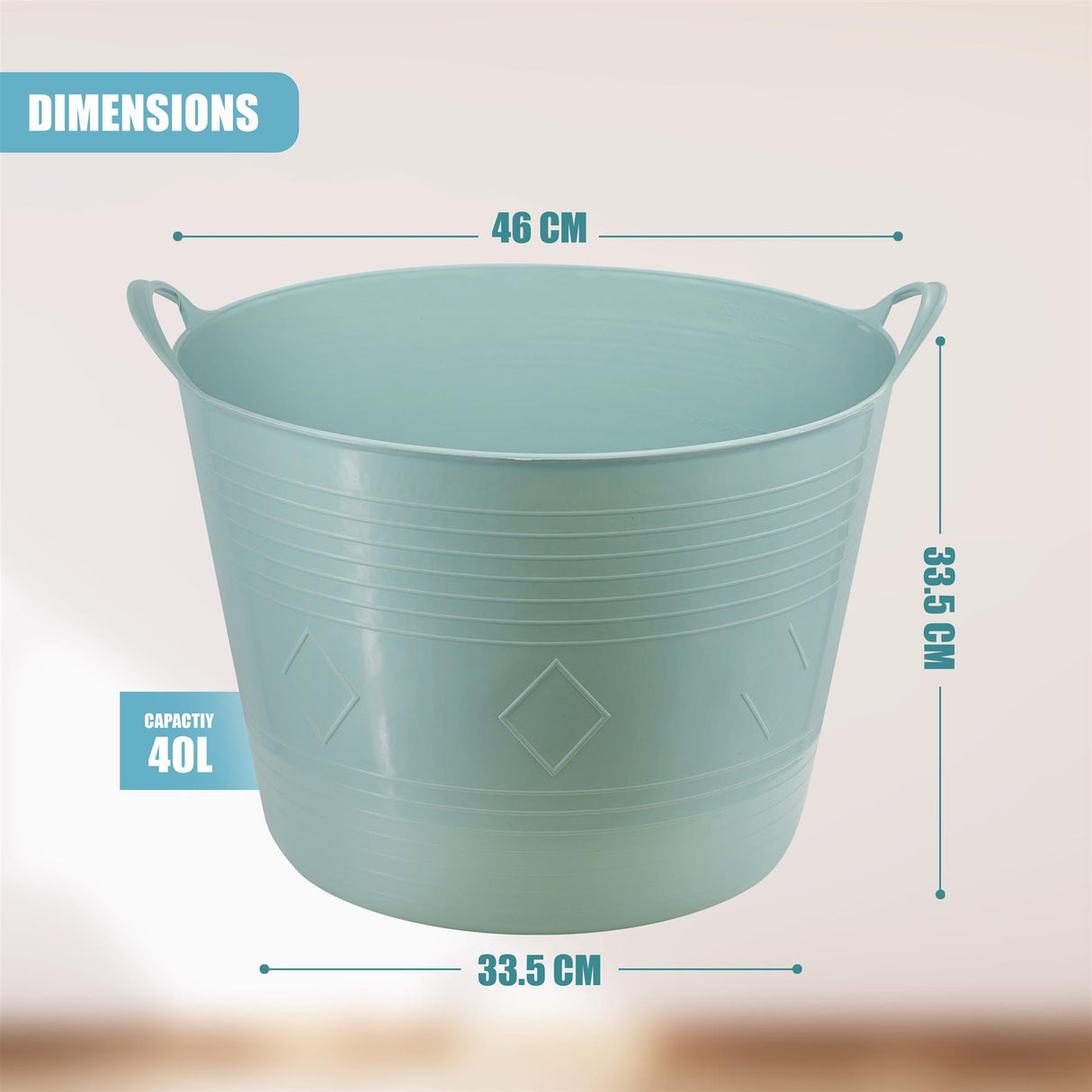Flexi Tub 40L Home Garden Laundry Basket by GEEZY - UKBuyZone