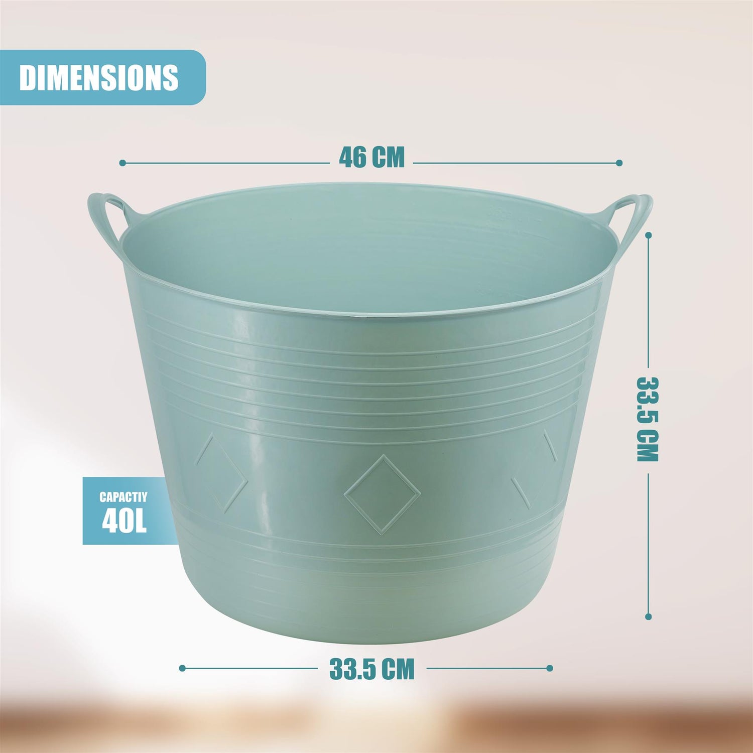 Flexi Tub 40L Home Garden Laundry Basket by GEEZY - UKBuyZone