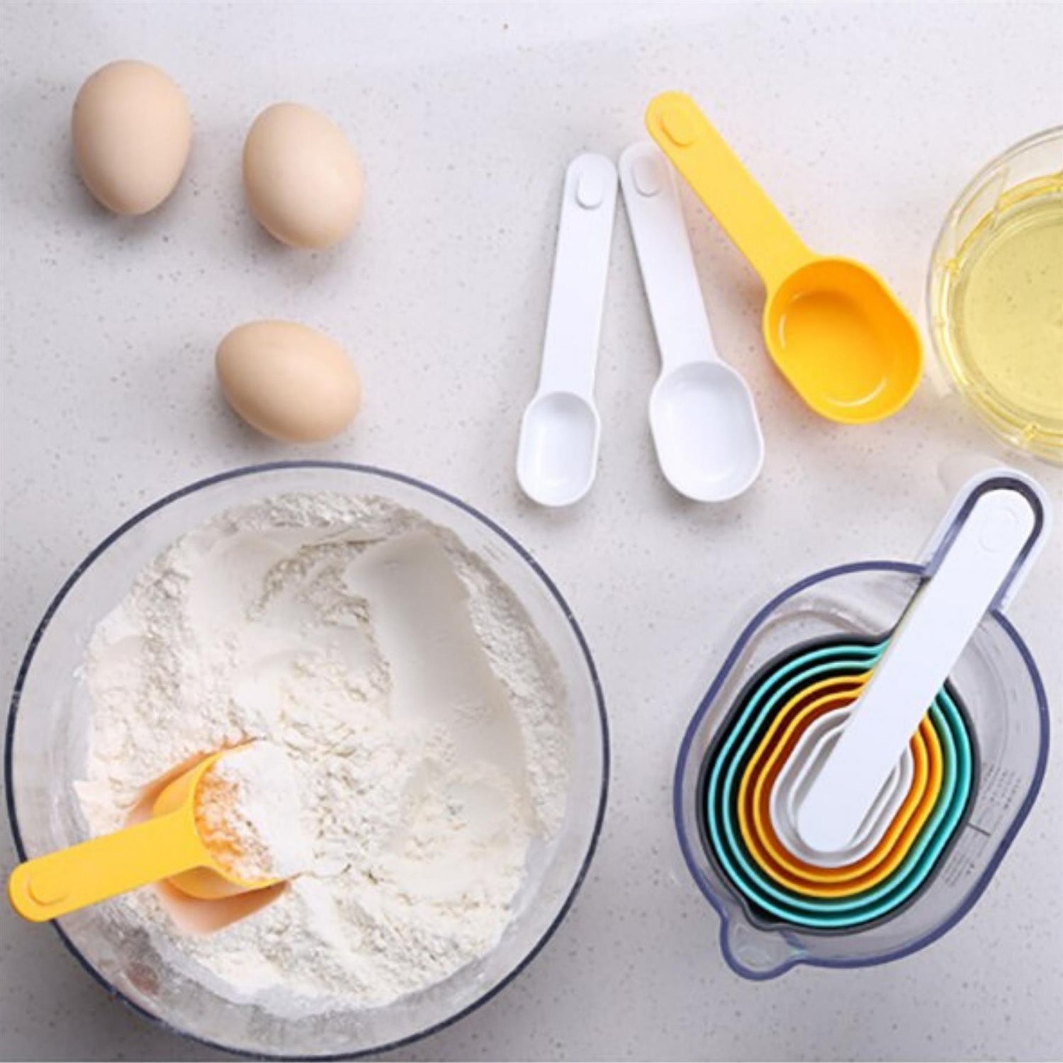 Measuring Cups & Spoons Set 9pcs by Geezy - UKBuyZone