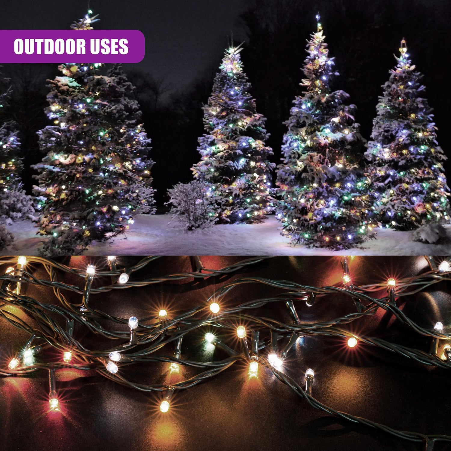 300 LED Cluster Christmas Lights - Pastel by GEEZY - UKBuyZone
