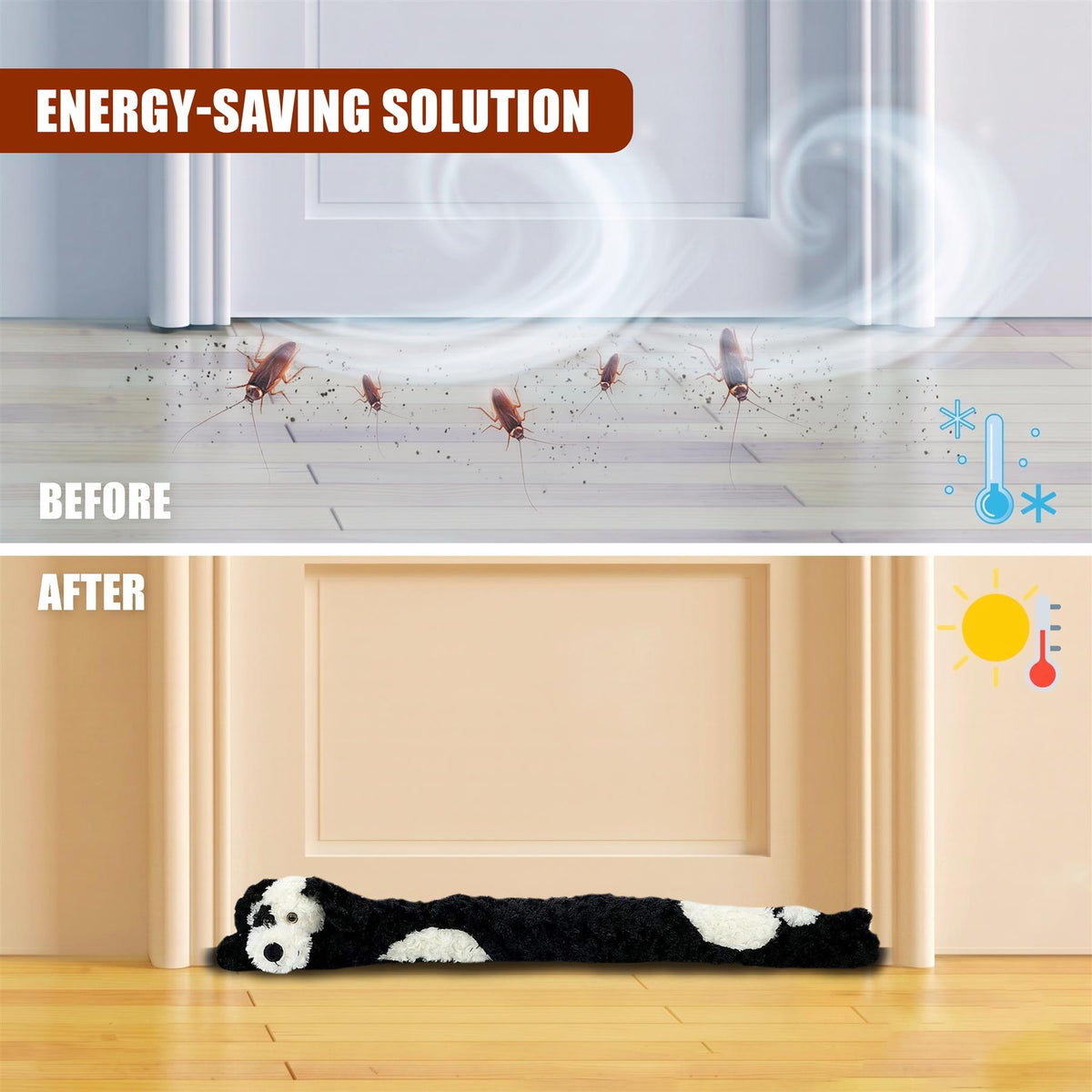 Novelty Black Dog Draught Excluder for Doors