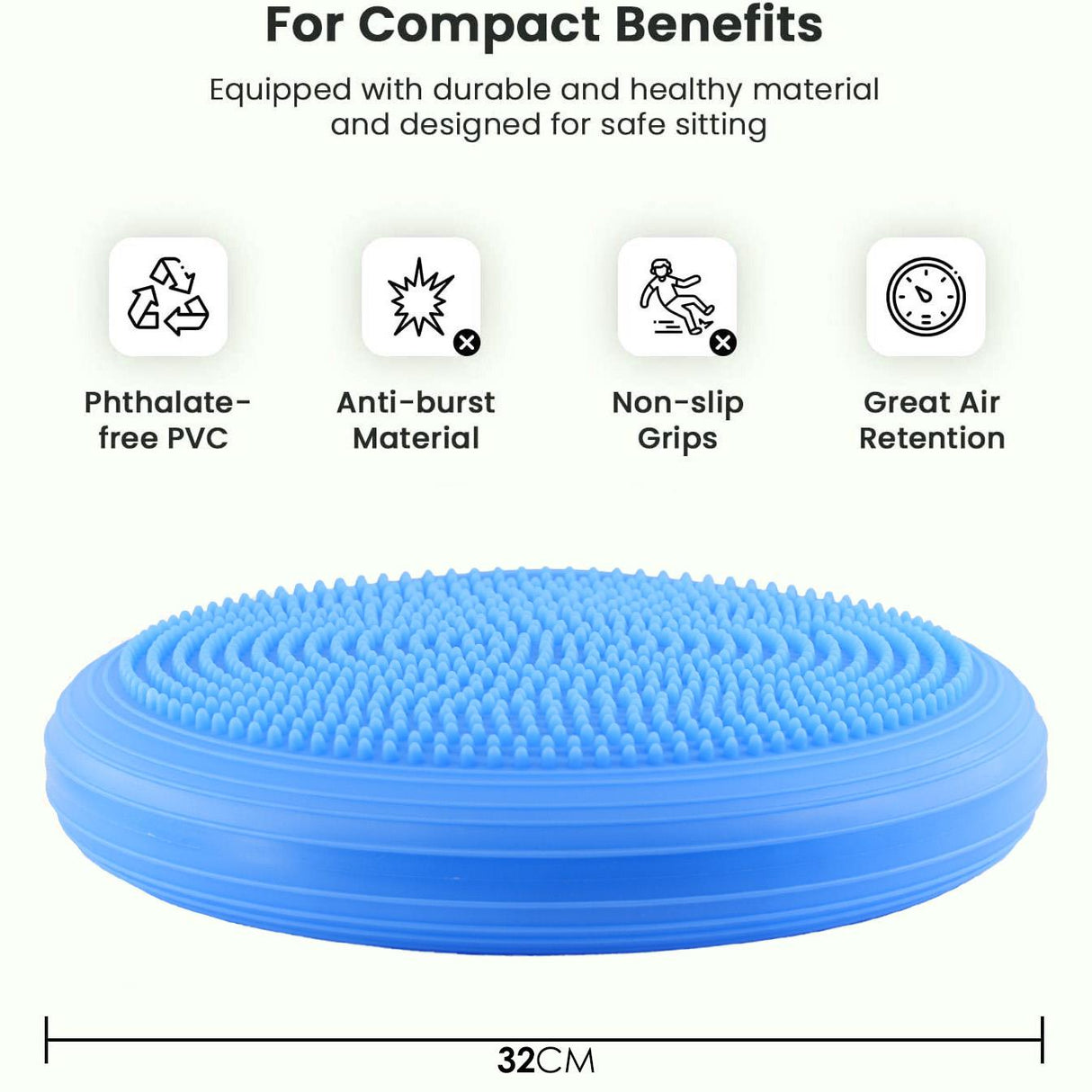 Inflatable Balance Cushion by GEEZY - UKBuyZone