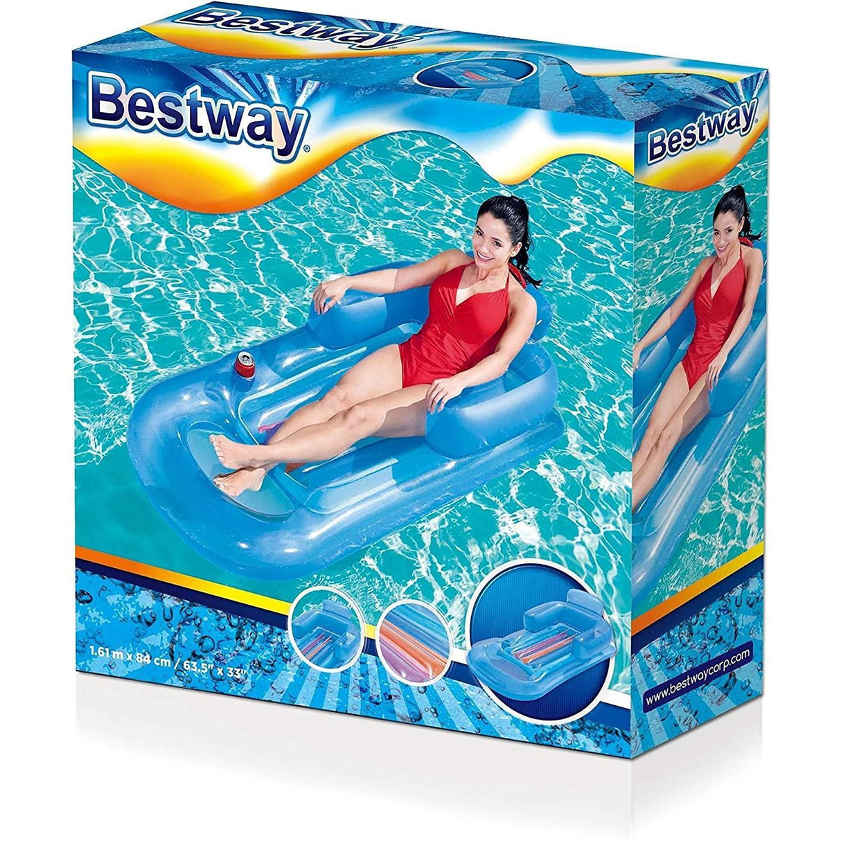 Inflatable Designer Lounger Lilo Float by Bestway - UKBuyZone