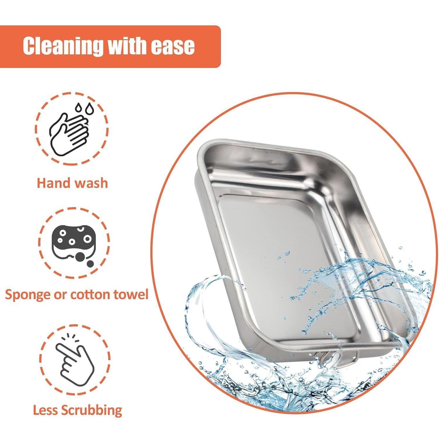 Stainless Steel Oven Roasting Tray by GEEZY - UKBuyZone