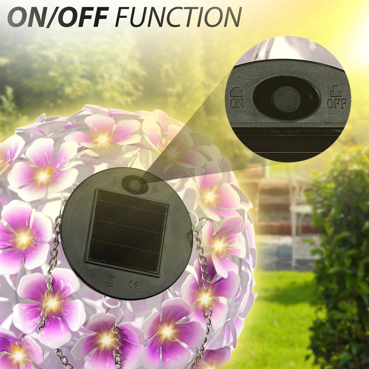 Solar Hanging Flower Ball Light by GEEZY - UKBuyZone