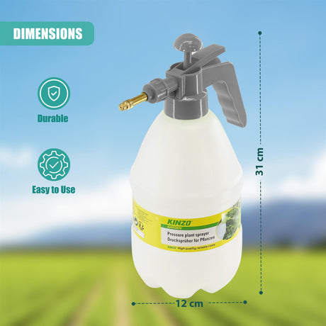 2L Garden Pressure Spray Bottle Plant Water Spray by GEEZY - UKBuyZone
